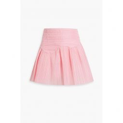 Laurier Wave plisse-organza mini skirt