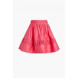 Calder pintucked cotton-poplin mini skirt
