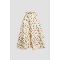Bergamota Sabanero Atardecer embroidered cotton maxi skirt