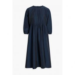 Gathered sateen midi dress