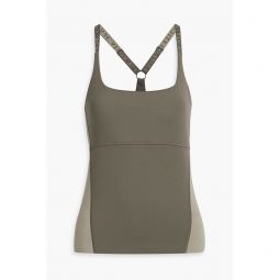 Two-tone stretch-jersey tank