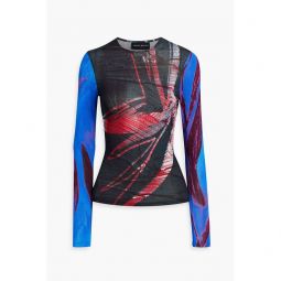 Printed stretch-jersey top