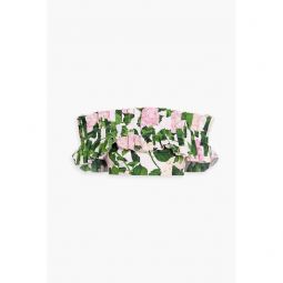 Off-the-shoulder cropped cotton-blend poplin top