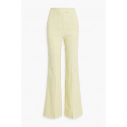 Slub woven flared pants