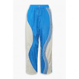 Color-block shell track pants