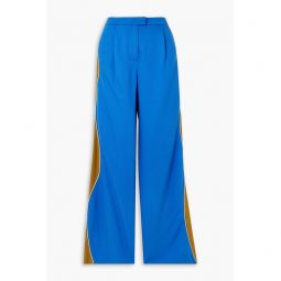 Lagos jersey-trimmed Lyocell-twill wide-leg pants