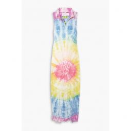 Bike tie-dyed cotton-jersey midi dress