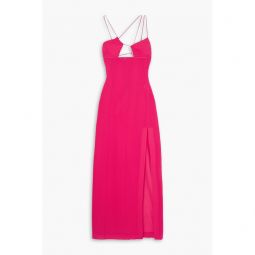 Cutout cotton-voile maxi dress