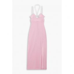 Cutout cotton-voile maxi dress