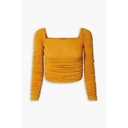 Asgard ruched stretch-jersey top