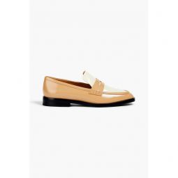 Alexa two-tone patent-leather loafers
