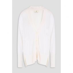 Silk and cotton-blend cardigan