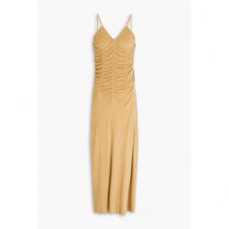 Marea ruched cotton-bled terry midi dress