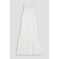 Allegra crochet-trimmed cotton-gauze dress