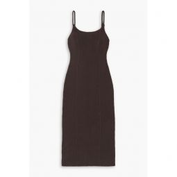 Elisa ribbed stretch-knit midi dress
