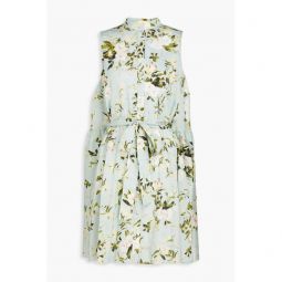 Soleil floral-print cotton-poplin mini dress