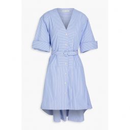 Reset striped cotton-poplin mini dress