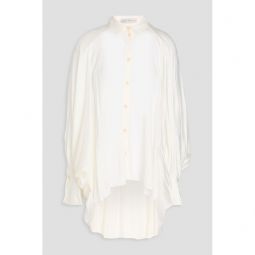 Wandering oversized satin-twill shirt