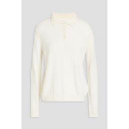 Wool and cashmere-blend polo sweater