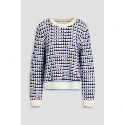Jacquard-knit wool and cashmere-blend sweater