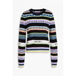 Intarsia wool and cashmere-blend sweater