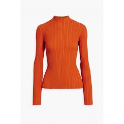 Ribbed cotton-blend sweater