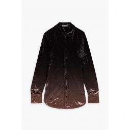 Crushed-velvet shirt