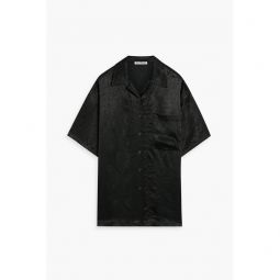 Crinkled-satin shirt