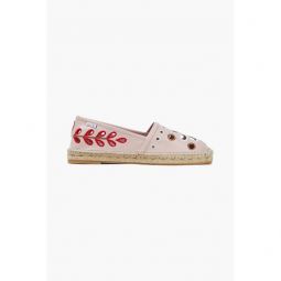 Broderie anglaise leather espadrilles