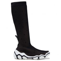 Monogram-trimmed mesh boots