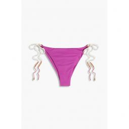 Ada cord-trimmed low-rise bikini briefs