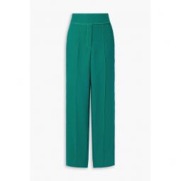 Crepe straight-leg pants