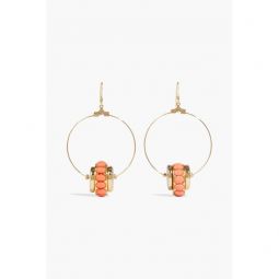 Gold-plated resin earrings