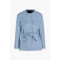 Metallic cotton-blend tweed jacket