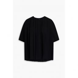 Bouloi pleated crepe blouse