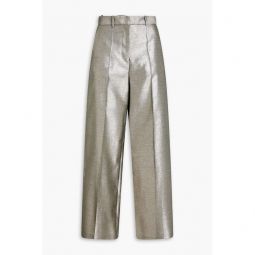 Alana metallic shantung wide-leg pants