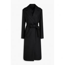 Colbert wool-blend ottoman coat