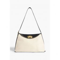 ID Soft leather and canvas shoulder bag