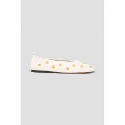 ID studded leather ballet flats