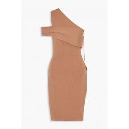 MyBody one-shoulder stretch-knit mini dress