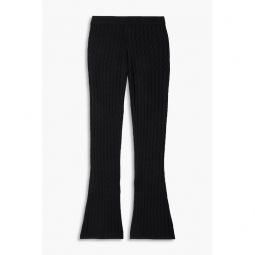 Sophia pointelle-knit flared pants